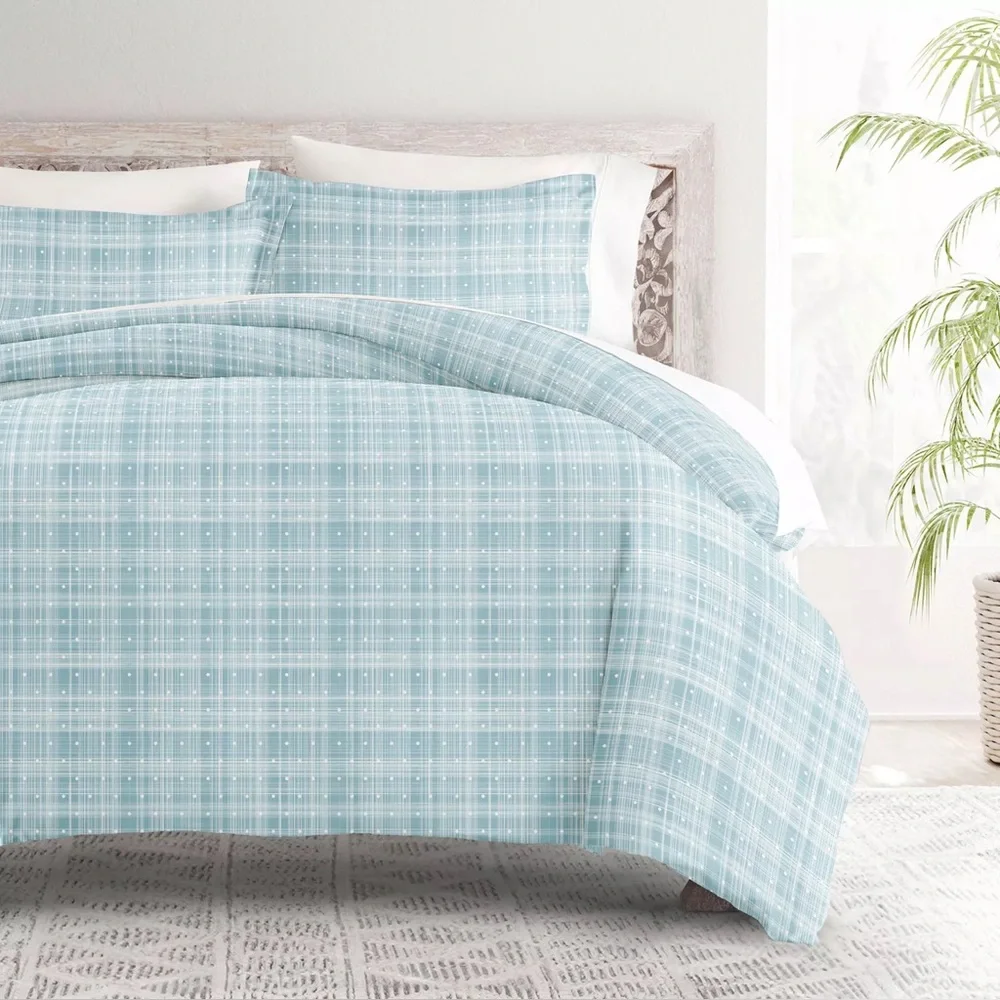 ienjoy Home Patterned Duvet Cover Set, Full/Queen, Aqua